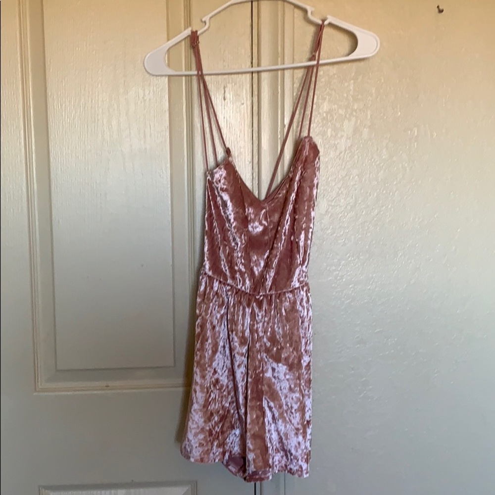 LA Hearts Medium NEW with tags pink velvet romper